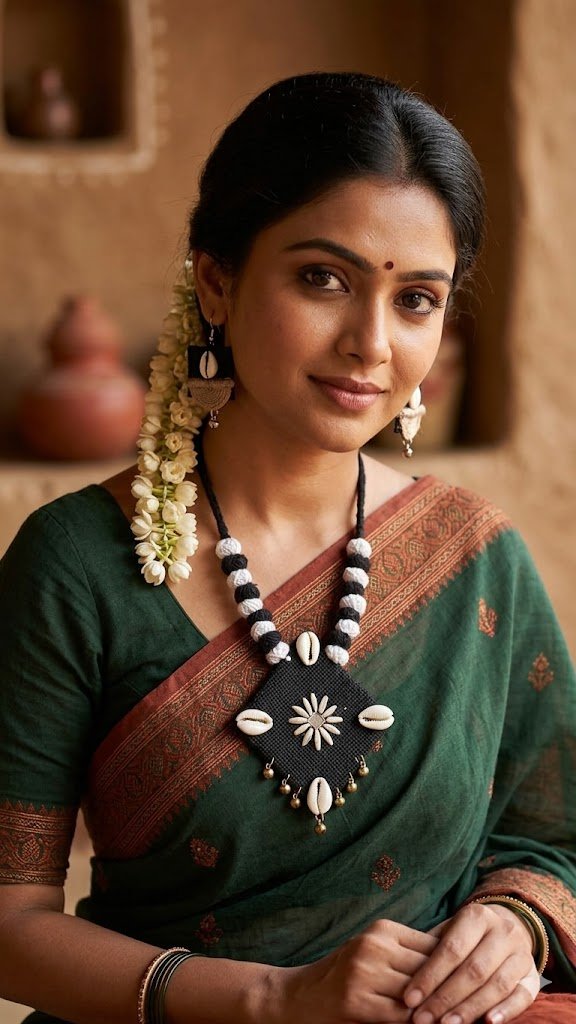 Kajal jute jewellery